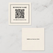 Carte D'accompagnement Créer instantanément un code QR numérisable pour l (Devant / Derrière)