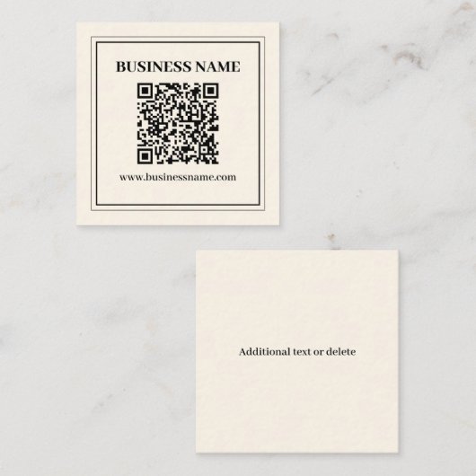 Carte D'accompagnement Créer instantanément un code QR numérisable pour l (Devant / Derrière)