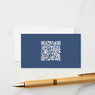 Carte D'accompagnement Créer un code QR analysable   Bleu de marine
