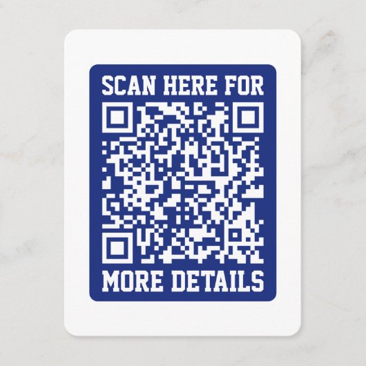 Carte D'accompagnement Créer un code QR analysable | Bleu marine (modifia (Devant)