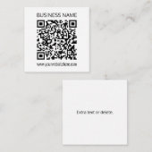 Carte D'accompagnement Créer un code QR d'entreprise Texte instantané et (Devant / Derrière)