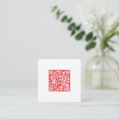 Carte D'accompagnement Créer un code QR rouge scannable (modifiable) (Debout devant)