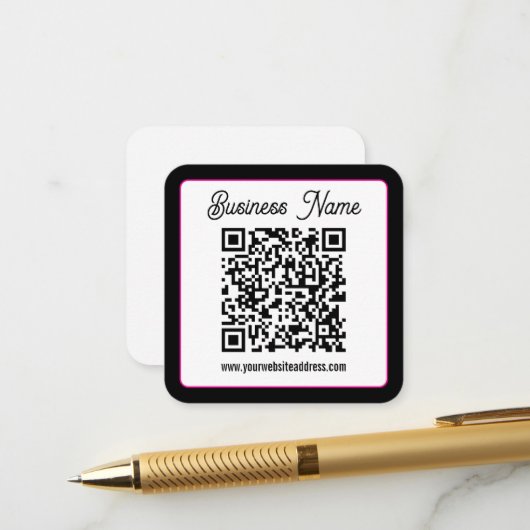 Carte D'accompagnement Créez instantanément un code QR scannable pour vot (Devant/Arrière en situation)