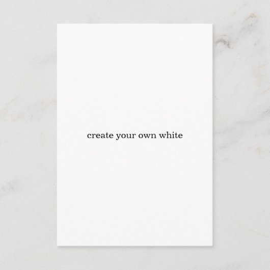 Carte D'accompagnement créez votre propre blanc (Devant)