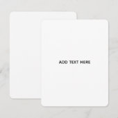 Carte D'accompagnement Créez votre propre blanc  (Devant / Derrière)