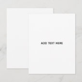 Carte D'accompagnement Créez votre propre blanc (Devant / Derrière)