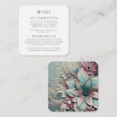 Carte D'accompagnement Créez votre propre - Fleurs de papier Chic Shabby (Devant / Derrière)