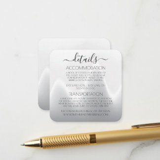 Carte D'accompagnement Créez Votre Propre Mariage Minimaliste Vague Argen
