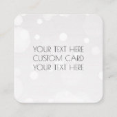 Carte D'accompagnement Créez Votre Propre - Merci Bokeh Blanc (Dos)