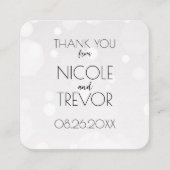 Carte D'accompagnement Créez Votre Propre - Merci Bokeh Blanc (Devant)