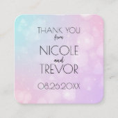 Carte D'accompagnement Créez Votre Propre - Merci Bokeh Rose Bleu (Devant)