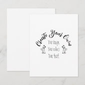 Carte D'accompagnement Créez votre propre personnalisation (Devant / Derrière)