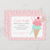 Carte D'accompagnement Crème De Glace Sundae Parsemé De Déchets Amoureux  (Devant / Derrière)