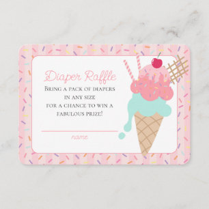Carte D'accompagnement Crème De Glace Sundae Parsemé De Déchets Amoureux