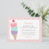 Carte D'accompagnement Crème de glace Sundae Rangée Registre de Fêtes des (Debout devant)