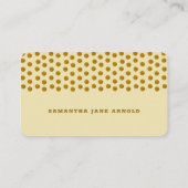 Carte D'accompagnement Crème et Or pois, Ticket de Tombola de Couches (Dos)