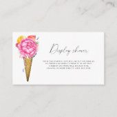 Carte D'accompagnement Crème glacée aux fleurs - douche à écran (Devant)