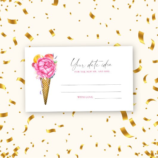 Carte D'accompagnement Crème glacée récupérée - idées de la nuit de date