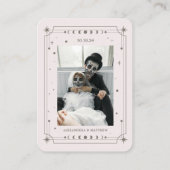 Carte D'accompagnement Crème Halloween Céleste Mariage RSVP Qr Code (Dos)