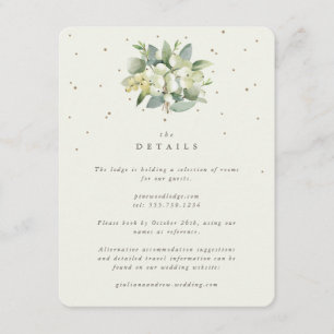 Carte D'accompagnement Crème Snowberry+Eucalyptus Bouquet Détails du Mari