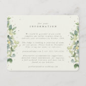 Carte D'accompagnement Crème Snowberry+Eucalyptus Info Mariage bordé (Devant)