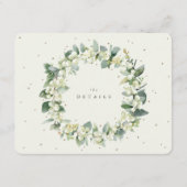 Carte D'accompagnement Crème Snowberry+Eucalyptus Mariage Détails (Dos)