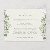 Carte D'accompagnement Crème Snowberry+Eucalyptus Réception de mariage bo (Devant)