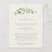 Carte D'accompagnement Crème Snowberry+Eucalyptus Réception de mariage de (Devant)