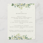 Carte D'accompagnement Crème Snowberry+Eucalyptus Répétition Mariage Bord (Devant)