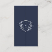 Carte D'accompagnement Crested Chic | Marine et mariage blanc RSVP (Dos)