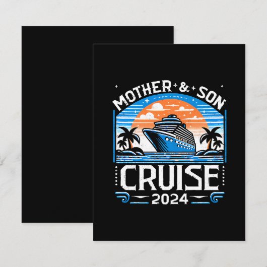 Carte D'accompagnement Croisière mère et fille 2024 (Devant / Derrière)