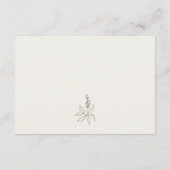 Carte D'accompagnement Croquis botanique floral Monogramme Réception de m (Dos)