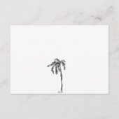 Carte D'accompagnement Croquis de palmier côtier Mariage QR Code RSVP (Dos)