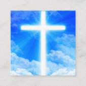 Carte D'accompagnement Cross of Light Jesus Christ Customizable Christian (Devant)