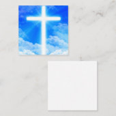 Carte D'accompagnement Cross of Light Jesus Christ Customizable Christian (Devant / Derrière)