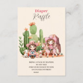 Carte D'accompagnement Crotte rose Baby shower occidental Diapper Raffe (Devant)