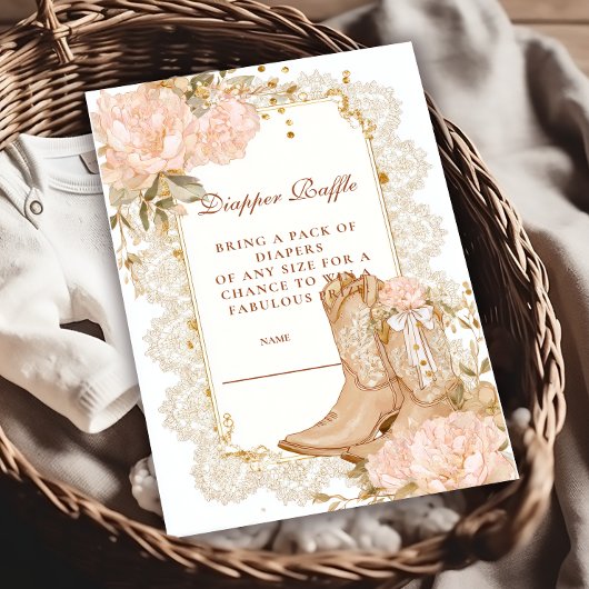 Carte D'accompagnement Crotte rustique Bottes Flora Diapper Raffe