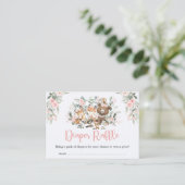 Carte D'accompagnement Croûte rose Floral Vert Bois Feuillage (Debout devant)