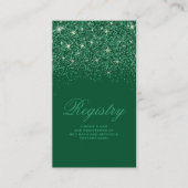 Carte D'accompagnement Crystal Emerald Parties scintillant Mariage (Devant)