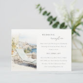 Carte D'accompagnement Curfu Grèce Aquarelle Scape Mariage Réception (Debout devant)