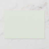 Carte D'accompagnement Custom green watercolor flowy wedding (Dos)