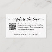 Carte D'accompagnement Custom QR Code Wedding Photo Sharing personalized (Devant)