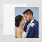 Carte D'accompagnement Customized Couple Wedding Photo (Devant / Derrière)