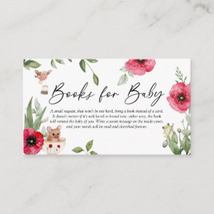 Carte D'accompagnement Cute Animal Tea Party Baby showers Livres pour béb