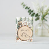 Carte D'accompagnement Cute Animals Forest Woodland Bear Livres pour bébé (Debout devant)