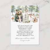 Carte D'accompagnement Cute Animals Forest Woodland Bear Livres pour bébé (Dos)