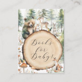 Carte D'accompagnement Cute Animals Forest Woodland Bear Livres pour bébé (Devant)