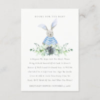 Cute Aqua Blue Bunny Folioks Pour Baby shower