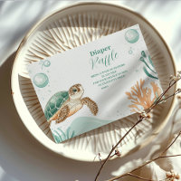 Cute aquarelle Diapper de tortue de mer Raffin