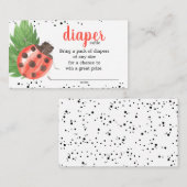 Carte D'accompagnement Cute Aquarelle Léybug Baby shower Déchets Raffin (Devant / Derrière)